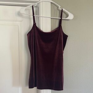 LOFT Deep Burgundy Velvet Camisole